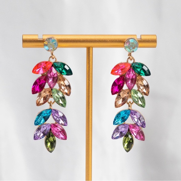 ✨Zara Ayla Multicolor Crystal Drop Earrings - Picture 1 of 3